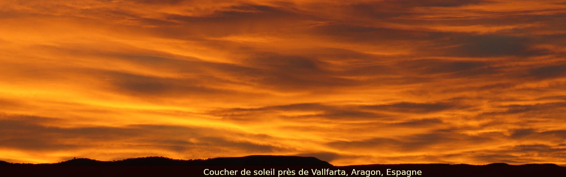 Coucher de soleil sur Vallfarta, Aragon, Espagne